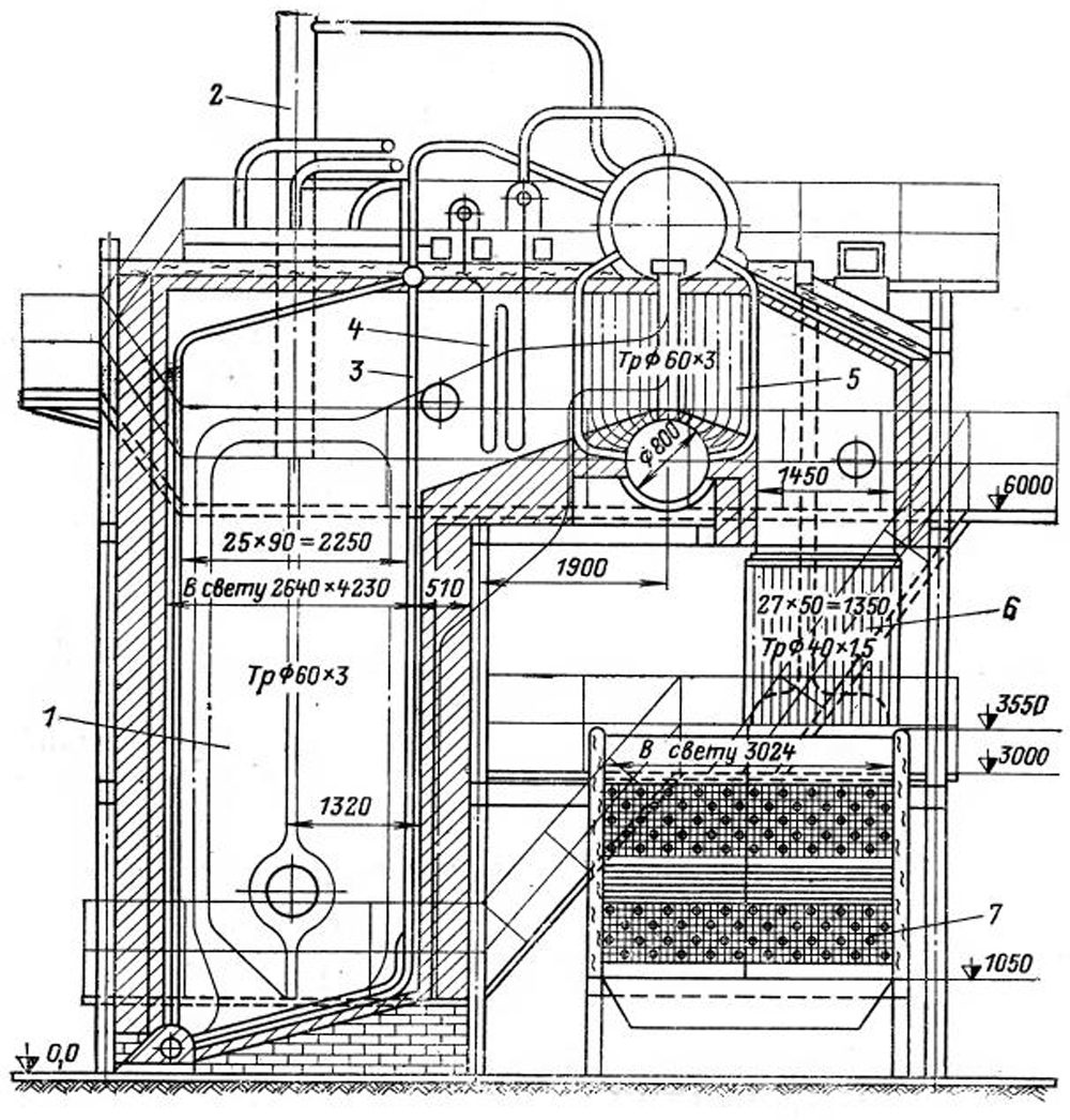 Котлоагрегат с камерной топкой для газа и мазута