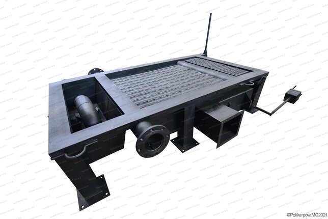 Топка с ручными поворотными колосниками котла КВм-1.0